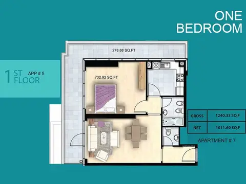 Al Manara Tower: Floor plan Floor Plan, 278 sq ft