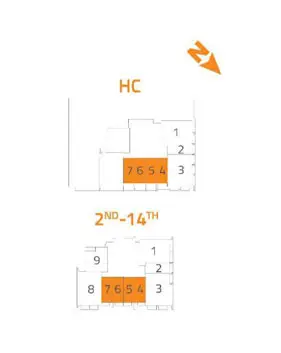 Milano Boutique Suites: Floor plan Studio Type 1, 545 sq ft