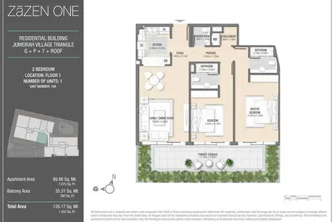 ZaZEN One at JVT: Floor plan Floor 1, Units 1, Unit Number 104, 1,455 sq ft