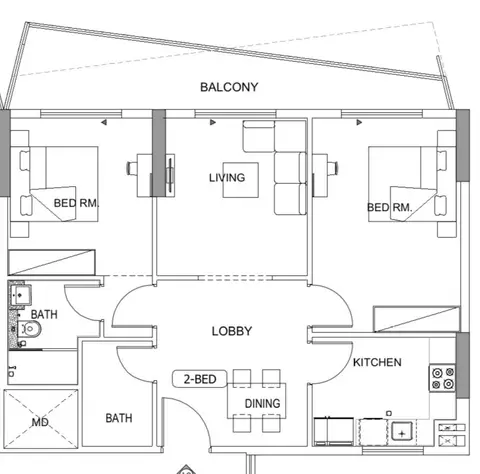 Binghatti Gems: Floor plan Floor plan