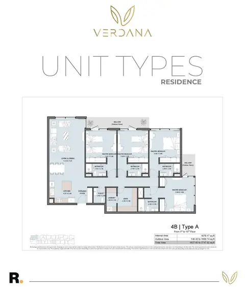 Verdana Phase 6: Type A, 2,748 sq ft 户型图