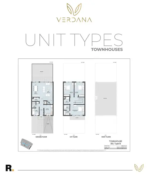 Verdana Phase 6: 3 Bedroom, Type B, 2,981 sq ft 户型图