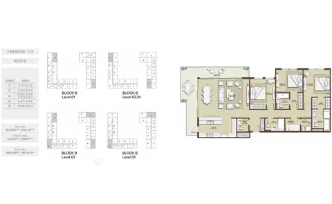 Grenland Residences: Floor plan 3 Bedroom Type 2A-BLOCK-A Size 1959.14-sq.ft, 1,959 sq ft