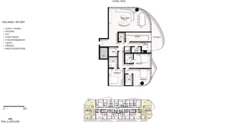 Coralis Residences: Type 4, 2,021 sq ft 户型图