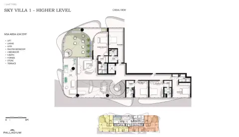 Coralis Residences: Sky Villa 1, 6,824 sq ft 户型图