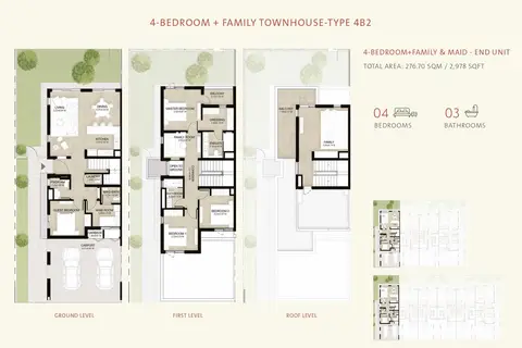 Mudon Al Ranim: Floor plan Type 4B2, 2,978 sq ft