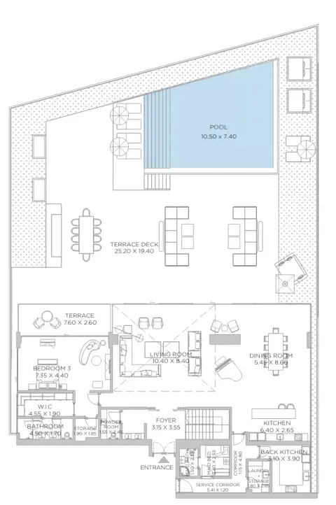 Rixos Beach Residences Phase 2: Floor plan Type A4 Level 06 Unit 06, 11,507 sq ft