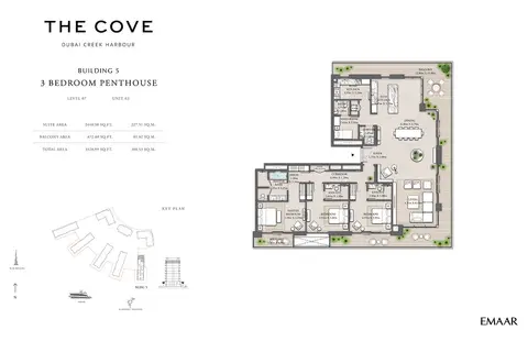 The Cove 2 Creek Harbour: फ़्लोर प्लान Level 07, Unit 03, 3,321 sq ft