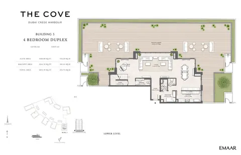 The Cove 2 Creek Harbour: फ़्लोर प्लान Levels B1, Unit 03, 6,927 sq ft