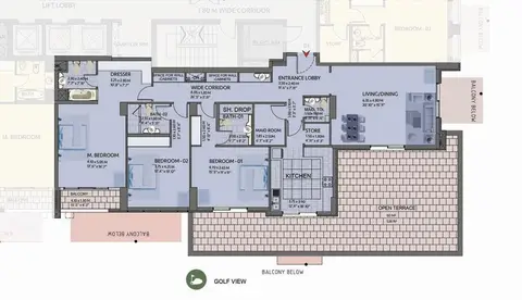 Eagle Heights: Floor plan 3 Bedroom Apartment
