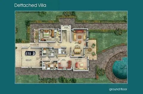 Gallery Villas: Floor plan 5 Bedroom Villa Ground-floor plan