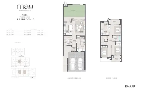 May at Arabian Ranches 3: Plan 3 Bedroom - 2, 1,984 sq ft