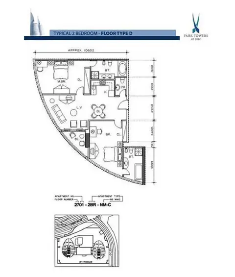 Park Towers: Plan TYPE D, NM-C (2701)