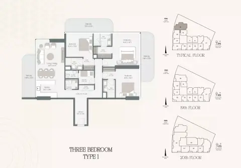 The Caden: Планировка Type 1201, 2,131 sq ft