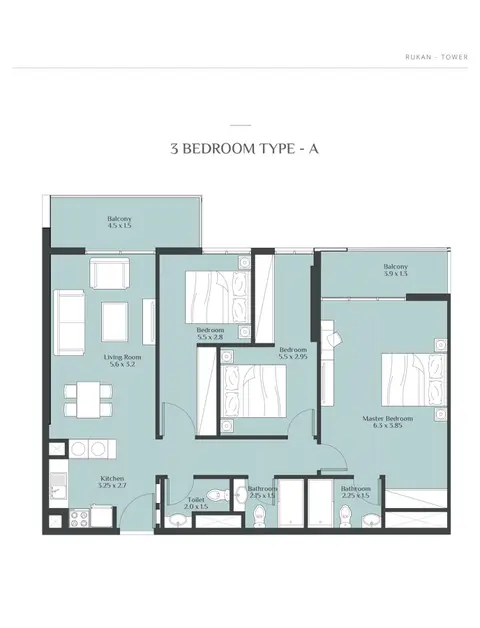 Rukan Tower: Plattegrond Type A