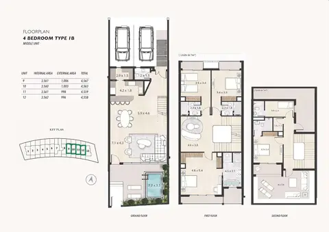 Le Parc Homes 2 at JVC: Floor plan Type 1B, Unit 9-12, 4,558 sq ft