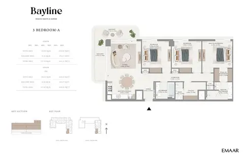 إعمار باي لاين مينا راشد: مخطط الطابق Type A, 1,691 sq ft