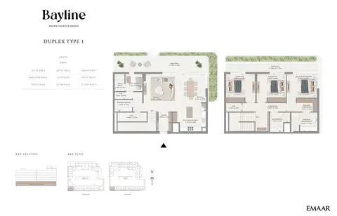 إعمار باي لاين مينا راشد: مخطط الطابق Type 1, 2,774 sq ft