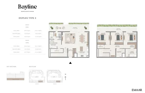 إعمار باي لاين مينا راشد: مخطط الطابق Type 2, 2,722 sq ft