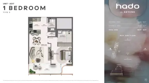 Hado: Floor plan Type A317, 769 sq ft