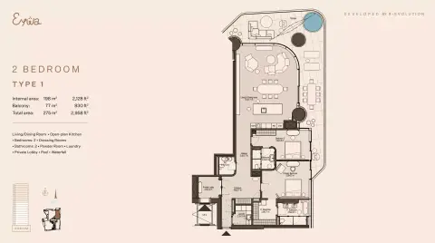 Eywa Way of Water: Floor plan Type 1, 2,958 sq ft