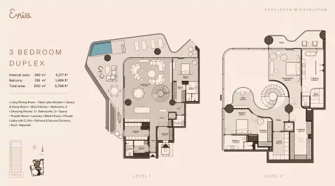 Eywa Way of Water: Floor plan Type 1 DU, 5,706 sq ft