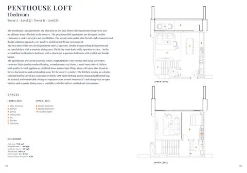 The Orchard Place at JVC: फ़्लोर प्लान 1 Bedroom, 1,122 sq ft
