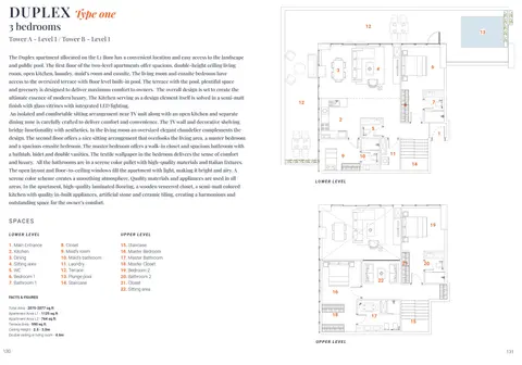 The Orchard Place at JVC: फ़्लोर प्लान Type 1, 2,077 sq ft