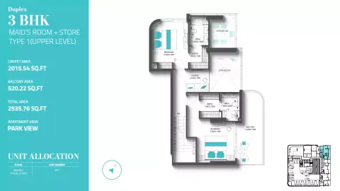 REFF 997: Floor plan Type 1, 2,535 sq ft
