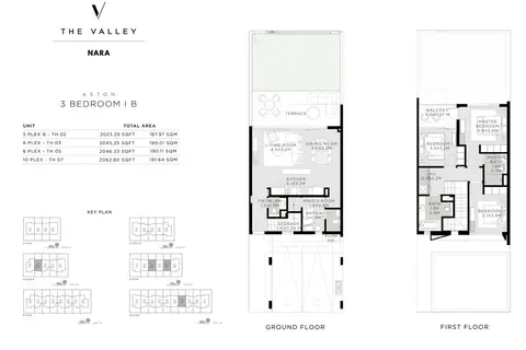 Nara The Valley: Plattegrond Aston B, Unit 10 Plex-TH 07, 2,063 sq ft