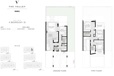 Nara The Valley: Plattegrond Aston B, Unit 5 Plex A-TH 05, 2,141 sq ft