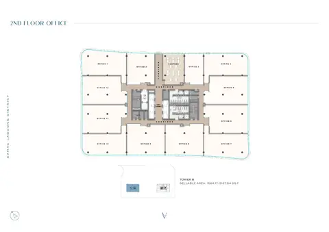Piazza Roma at Damac Lagoons: 2nd Floor (Office 1 To 12), 3,168 sq ft 户型图