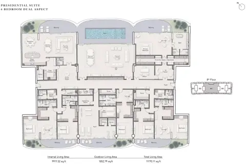 Ellington Ocean House: Floor plan Type A, 11,770 sq ft