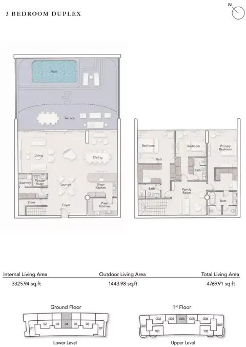 Ellington Ocean House: Floor plan Type A, 4,769 sq ft