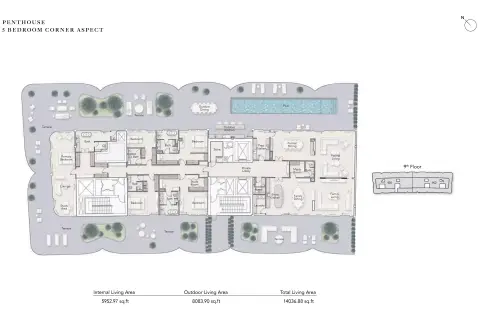 Ellington Ocean House: Floor plan Type A, 14,036 sq ft