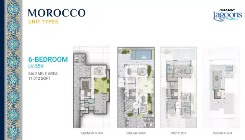 Morocco Phase 2: Floor plan Type LV-55K, 11,012 sq ft