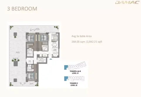 Seacrest: Floor plan Type A, 2,842 sq ft