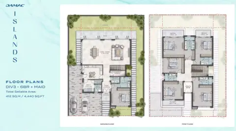 بورا بورا المرحلة 2 من داماك: مخطط الطابق Div3, 4,440 sq ft