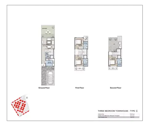 R. Hills: Plattegrond Type C, 1,875 sq ft