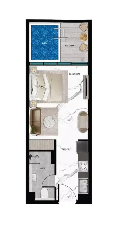 Samana Barari Twin Towers: Floor plan Type A