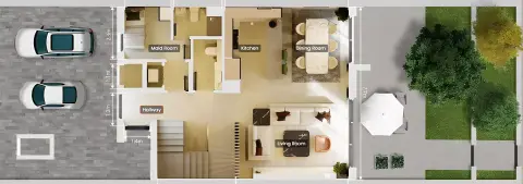 Diagon at Athlon: Floor plan Type D, 2,279 sq ft