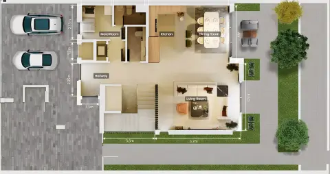 Diagon at Athlon: Floor plan Type D, 3,114 sq ft