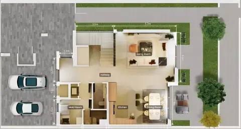 Diagon at Athlon: Floor plan Type C, 3,113 sq ft