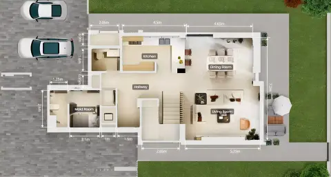 Diagon at Athlon: Floor plan Type B, 2,959 sq ft