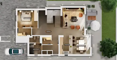 Diagon at Athlon: Floor plan Type A, 3,350 sq ft