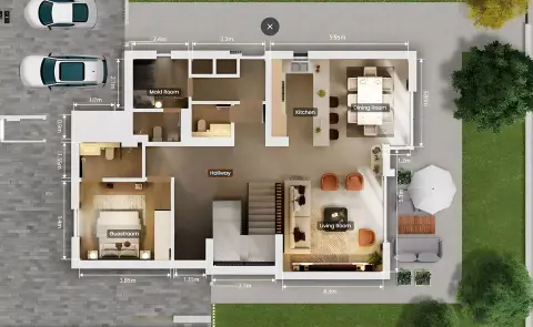 Diagon at Athlon: Floor plan Type B, 3,350 sq ft