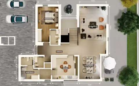 Diagon at Athlon: Floor plan Type B, 4,452 sq ft