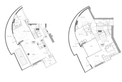 Canal Heights 2: Plattegrond Type D, 3,357 sq ft