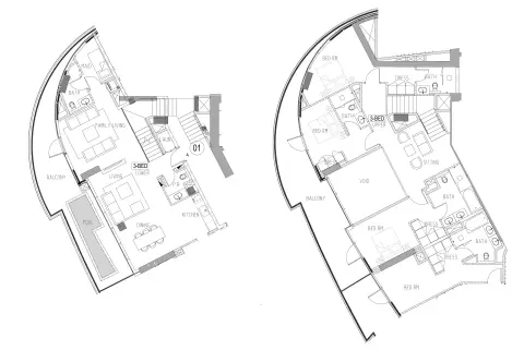 Canal Heights 2: Plattegrond Type B, 3,095 sq ft