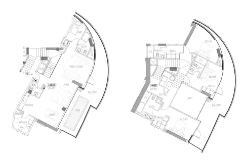 Canal Heights 2: Plattegrond Type C, 3,309 sq ft